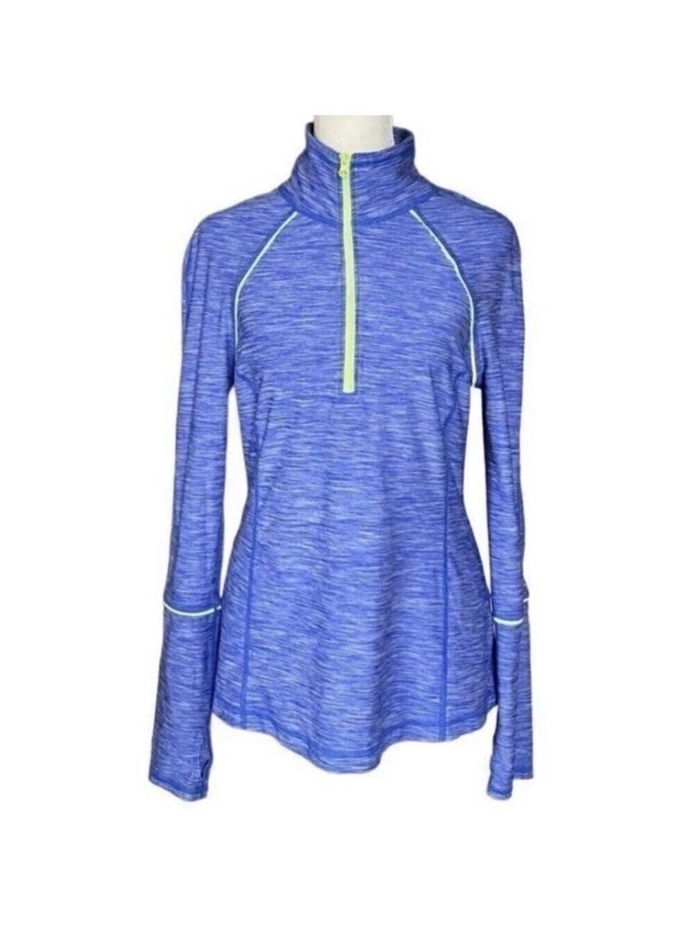 Z by Zella Fast Pace 1/4 Zip Athletic Reflective Pullover w/ Thumbholes Medium